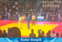 Pertandingan judo kodam ,senin (9/10) di Surabaya (Foto: Radarbangsa)