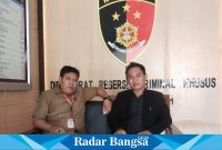 Ketua Umum LBH MBP Sidorejo Law Budi Purnomo, SH, MH saat di  ruangan Ditreskrimsus Polda Jateng (Dok foto IST)