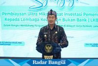 Bupati Lamongan Yuhronur Efendisaat  membuka sosialisasi di Aula Gajah Mada, Pemkab Lamongan, Kamis (2/11/2023)