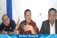 Abdul Ghoni Sh memberikan sambutan di Muscab Paradi SAI ,Sabtu (281/10) Di Sanhotel (Foto : Radarbangsa)