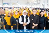 Gubernur Jawa Timur Khofifah Indar Parawansa meresmikan Mitra Produksi Sigaret (MPS) Dander PT Kareb Alam Sejahtera di Kabupaten Bojonegoro  (IST)