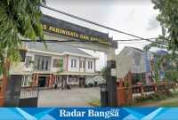 Tampak depan kantor  Dinas Pariwisata & Kebudayaan Lamongan (IST)