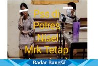 Posisi kedua pelaku yang digrebek warga saat di Polres Nias Selatan (IST)