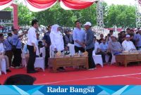 Suasana HUT SPSI di Gor ,Minggu (28/1) di Gor (Foto : Radarbangsa)