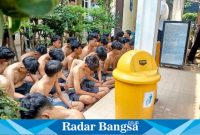 Ratusan pesilat diamankan di Polres Lamongan (IST)