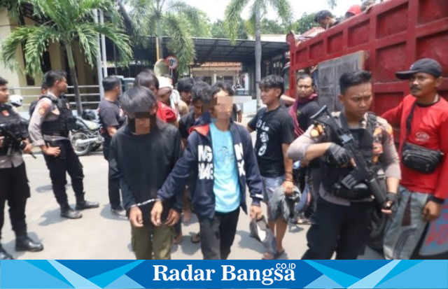 Para pelaku saat di Polres Mojokerto (IST)