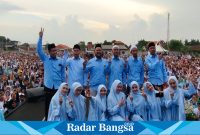 Keluarga besar bumi Sholawat deklrasi prabowo gibran ,kamis (1/2) di Bumi Sholawat (Foto : Radarbangsa