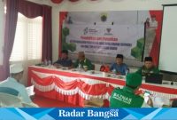 Sedang pembukaan acara kegiatan Pendidikan Pelatihan Manajemen Pengelolaan Zakat Infak dan Sadaqah (ZIS) dan DSKL se kecamatan Cidaun, kabupaten Cianjur, provinsi Jawa Barat. (Dok photo RadarBangsa.co.id/AE_Nasution)