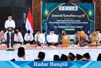 Adhy Karyono, membuka gelaran Safari Ramadhan di Masjid Agung Kota Kediri pada Senin (18/3) pagi. (IST)