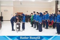 Bupati Lamongan Yuhronur Efendi, melantik 110 Pegawai Negeri Sipil (PNS) formasi 2021 (IST)