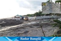 Zona proyek Pembanguanan dan penataan Pantai Jayanti Cidaun, kabupaten Cianjur, provinsi Jawa Barat, oleh BBWS. (Dok photo RadarBangsa.co.id/AE_Nasution)