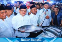 Penjabat (Pj) Gubernur Jawa Timur Adhy Karyono hadir dalam acara Kontes dan Lelang Bandeng Kawak 2024 di Kawasan Kota Tua Bandar Grisse  (IST)