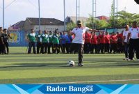 Polres Cianjur gelar turnamen mini soccer jelang HUT Bhayangkara ke -78. (Foto: Mamat Mulyadi/Radar Bangsa)