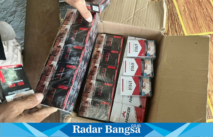 Barang bukti rokok ilegal atau tanpa pita cukai (IST)