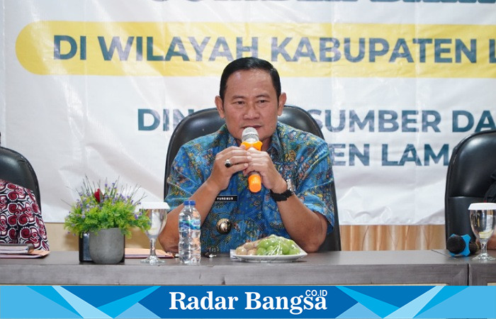 Bupati Lamongan Yuhrohnur Efendi saat sambutanya (IST)