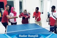 Lurah Muktiharjo Kidul membuka  lomba tenis meja