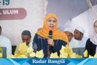 Ketua Umum PP Muslimat NU, Khofifah Indar Parawansa, hadir dalam acara Haul ke-28 KH Abdullah Yaqin dan ke-19 Nyai (IST)