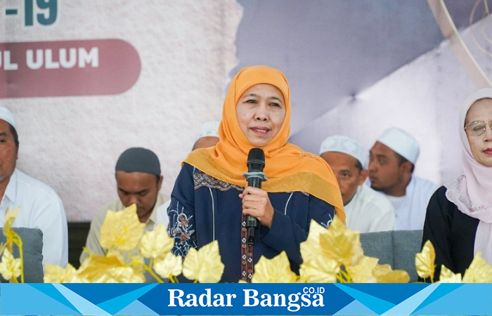 Ketua Umum PP Muslimat NU, Khofifah Indar Parawansa, hadir dalam acara Haul ke-28 KH Abdullah Yaqin dan ke-19 Nyai (IST)