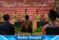 Pleno Rekapitulasi DPHP Pilgup Jatim dan Pilbup Kediri (foto: Lala)