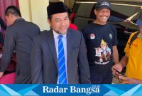 Khusnul Arif, S.Sos saat diwawancarai awak media (foto: Hikam)