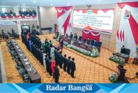 Rapat paripurna terkait pengucapan sumpah janji pelantikan DPRD Kabupaten Lamongan (IST)