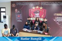 Polrestabes Semarang menangkap pelaku tawuran antar gengster di Kota Semarang 