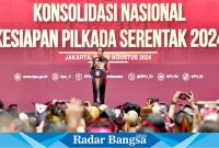  Presiden Jokowi Hadiri Rapat Konsolidasi Pilkada 2024, yang digelar di Jakarta Convention Center (IST)