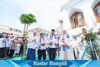 Ketua Umum PP Muslimat NU, Khofifah Indar Parawansa, meresmikan Masjid Bahrul Maghfiroh di Pesantren Bahrul Maghfiroh, Tlogomas, Lowok Waru, Kota Malang, pada Sabtu, 3 Agustus 2024. (IST)