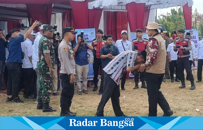 Kapolsek Tikung, IPTU Tulus Haryanto, SE.,MH saat dilokasi acara (IST)