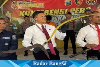 Kasat Reskrim Polresta Sidoarjo, Kompol Agus Sobarnapraja,saat konfrensi pers,  pada Senin (12/8/2024). (IST)