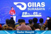 Pj. Gubernur Jawa Timur, Adhy Karyono,  saat sambutanya