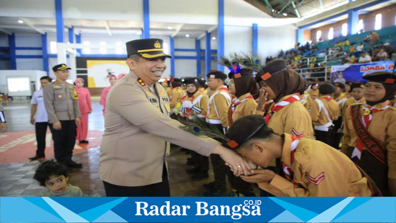 Kapolres Madiun, AKBP Muhammad Ridwan saat menghadiri peringatan Hari Lalu Lintas Bhayangkara ke-69 pada Rabu (18/9/2024), di GOR Wilis, Kota Madiun. (Dok foto Wito-RadarBangsa)