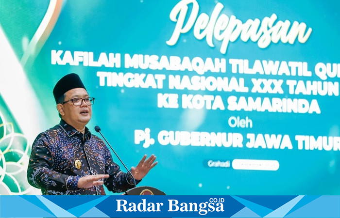 Pj Gubernur Adhy Karyono saat sambutanya (IST)