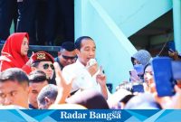 Presiden Jokowi saat mengunjungi Pasara Sopo Nyono (IST)