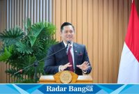 Menteri Agraria dan Tata Ruang/Kepala Badan Pertanahan Nasional (ATR/BPN), Agus Harimurti Yudhoyono (AHY) menjadi _keynote speaker_ dalam International Conference of UNAIR Postgraduate School 2024 di Surabaya,