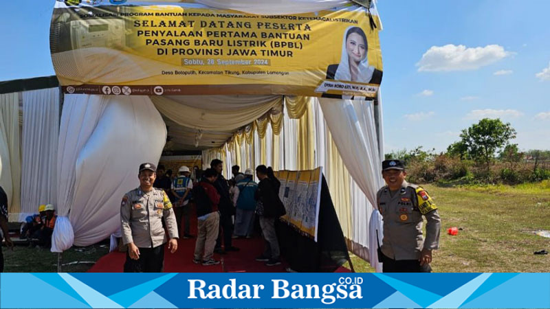 Anggota Polsek Tikung saat pengamanan (IST)