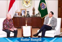 Menteri Agraria dan Tata Ruang/Kepala Badan Pertanahan Nasional (ATR/BPN), Agus Harimurti Yudhoyono (AHY) melakukan pertemuan dengan Mission Director of United States Agency for International Development (USAID) Indonesia, Jeffery P. Cohen