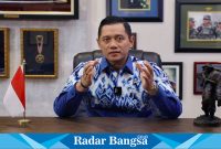 Menteri ATR/Kepala BPN, Agus Harimurti Yudhoyono (AHY) saat membuka Simposium Nasional Keluarga Alumni Pendidikan Tinggi Agraria (KAPTI-Agraria) secara daring.