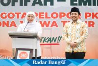 Pasangan bakal calon Gubernur dan Wakil Gubernur Jawa Timur, Khofifah Indar Parawansa dan Emil Elistianto Dardak