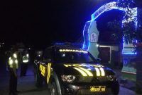 Anggota Polsek Tikung saat  Gelar Patroli Blue Light (IST)