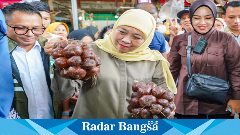 Calon Gubernur Jawa Timur Nomor Urut 2, Khofifah Indar Parawansa, kunjungi Pasar Baru Kota Lumajang (hms)