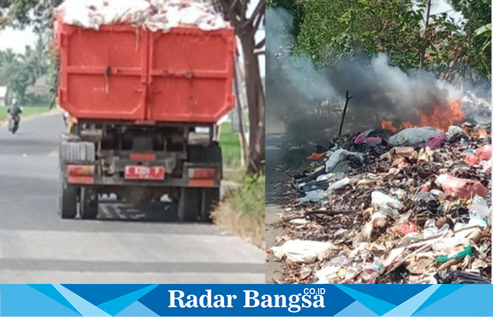 Tumpukan sampah  di pinggiran jalan (Dok foto Jayas)