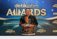 Kepala Dinas Komunikasi dan Informatika Kabupaten Lamongan, Sugeng Widodo, dalam acara Detik Jatim Awards 2024 di Dyandra Convention Center, Surabaya.(IST)