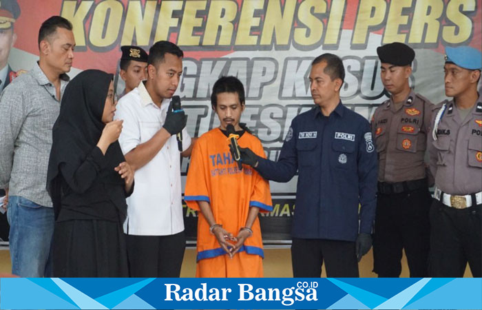 Kasat Reskrim Polresta Sidoarjo, AKP Fahmi Amarullah saat keterangan pers di Mapolresta Sidoarjo (ist)