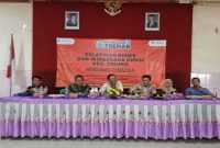(tiga dari kiri)  Plt. Kanit Reskrim Polsek Tikung, IPDA Andi N.C., S.H., (IST)