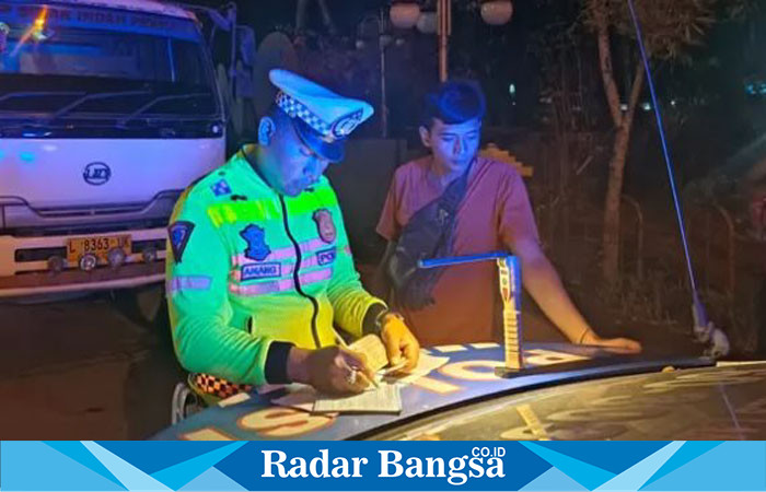 Tindakan tegas dari Unit Patroli Satlantas Polres Lamongan (IST)
