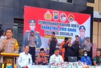 Polrestabes Sidoarjo pemusnahan barang bukti 30 kilogram sabu hasil tangkapan pada Juli 2024. 