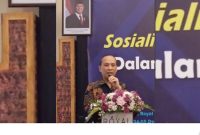 Kadishub Batu Hendry Suseno menyampaikan pidato penutupan Sosialisasi pada Jukir Batu (Dok Istimewa)