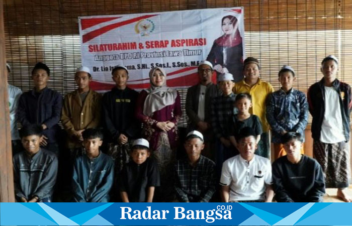 Anggota DPD RI asal Jawa Timur, Dr. Lia Istifhama, S.Hi., S.Sos.I., M.E.I., akrab disapa Ning Lia, melakukan kunjungan silaturahmi ke Pondok Pesantren Al-Hakimy di Dusun Kaligung, Desa Kalirejo, Kecamatan Kraton (ist)