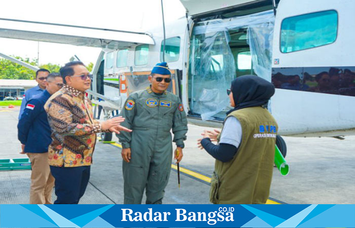 Pj. Gubernur Jawa Timur, Adhy Karyono, melakukan audiensi dengan BMKG di Stasiun Meteorologi Juanda (hms)